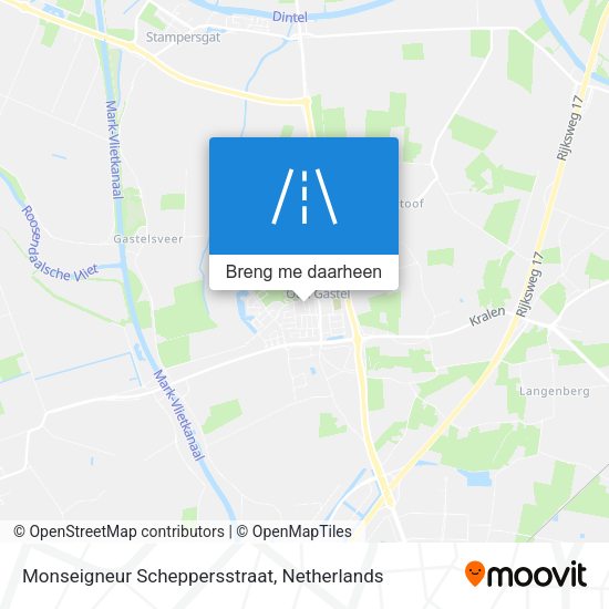 Monseigneur Scheppersstraat kaart