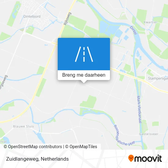 Zuidlangeweg kaart