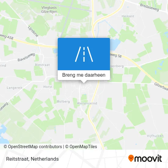 Reitstraat kaart