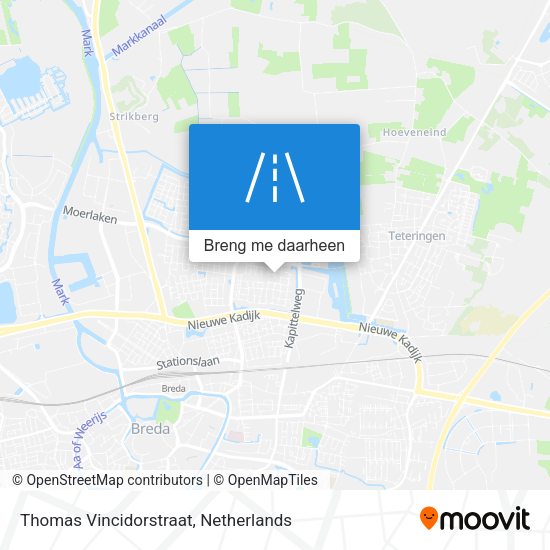 Thomas Vincidorstraat kaart