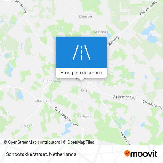 Schootakkerstraat kaart