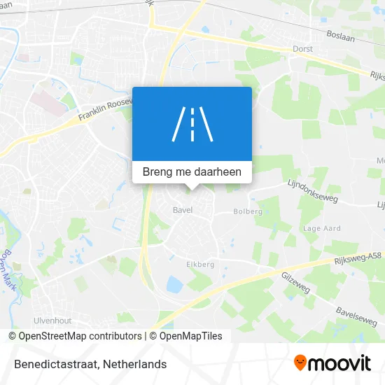 Benedictastraat kaart