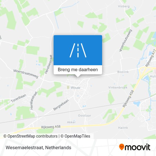 Wesemaelestraat kaart