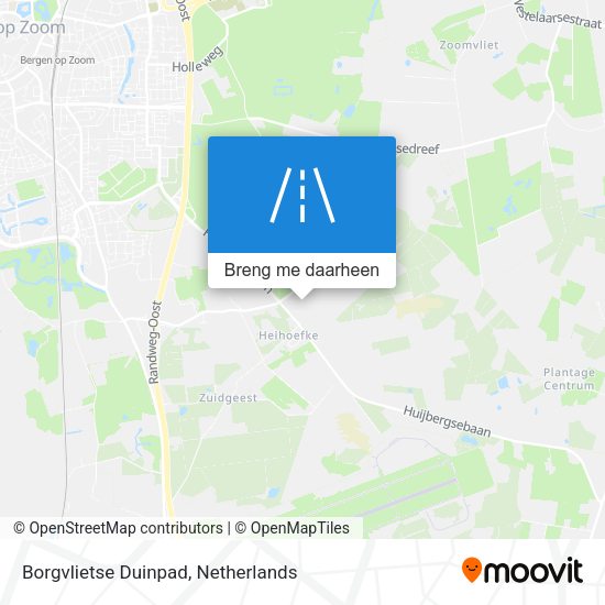 Borgvlietse Duinpad kaart