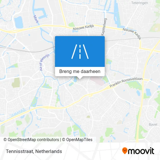Tennisstraat kaart