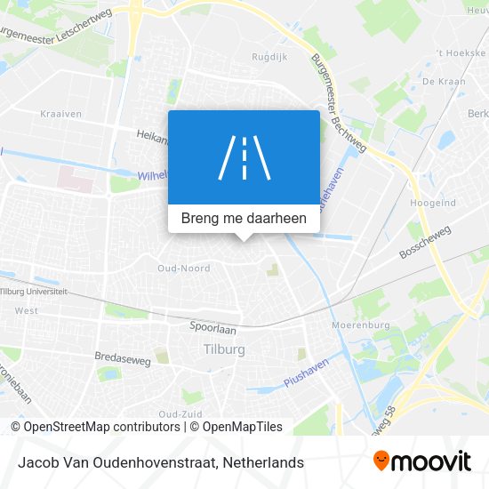 Jacob Van Oudenhovenstraat kaart