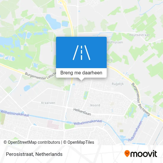 Perosistraat kaart