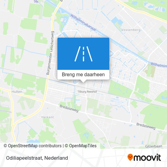 Odiliapeelstraat kaart