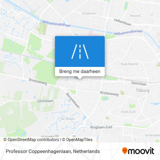 Professor Coppeenhagenlaan kaart