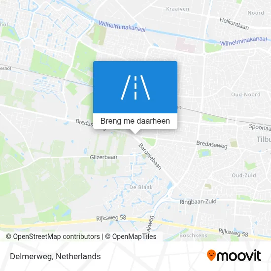 Delmerweg kaart
