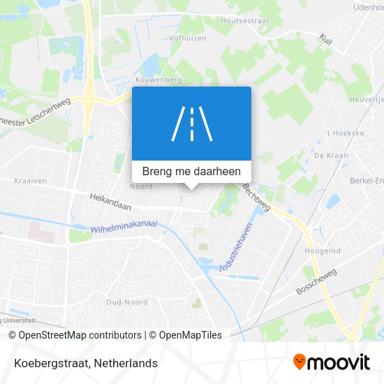 Koebergstraat kaart