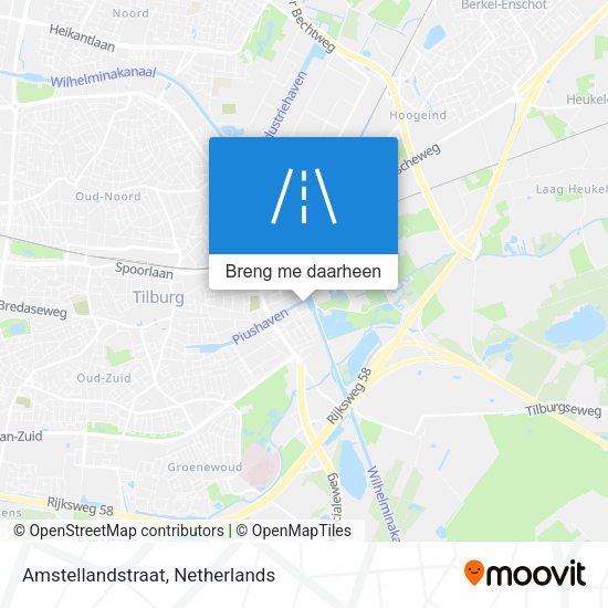 Amstellandstraat kaart