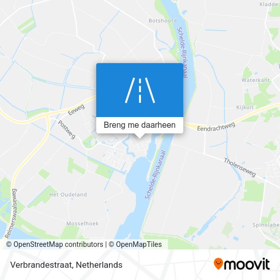 Verbrandestraat kaart