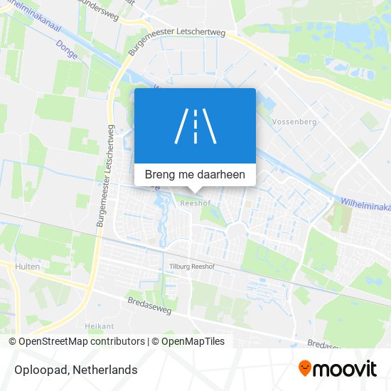 Oploopad kaart