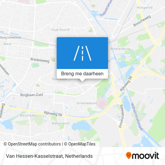 Van Hessen-Kasselstraat kaart
