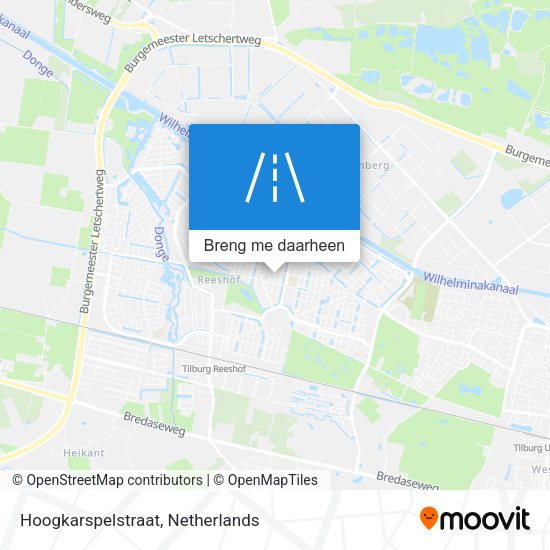 Hoogkarspelstraat kaart