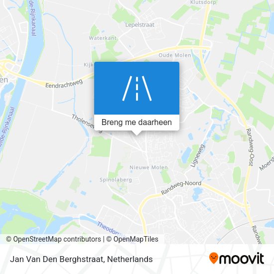 Jan Van Den Berghstraat kaart