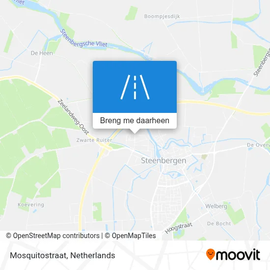 Mosquitostraat kaart