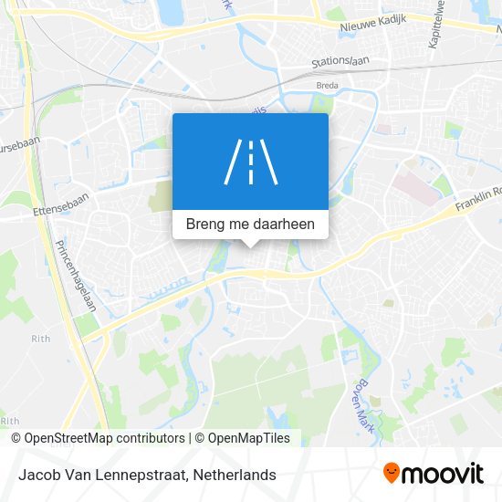 Jacob Van Lennepstraat kaart