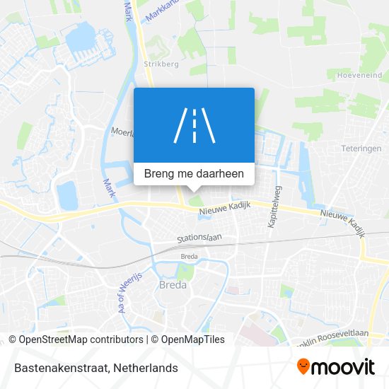Bastenakenstraat kaart