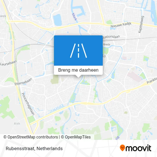 Rubensstraat kaart