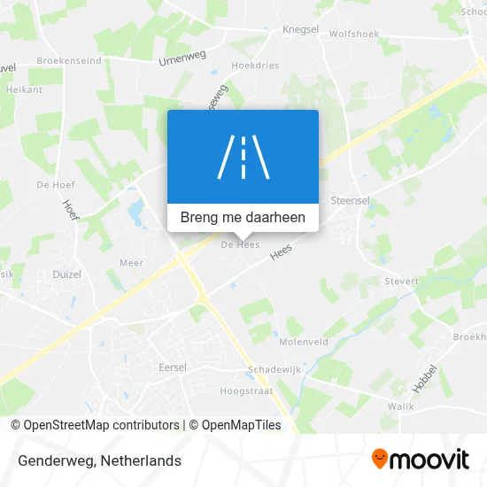 Genderweg kaart