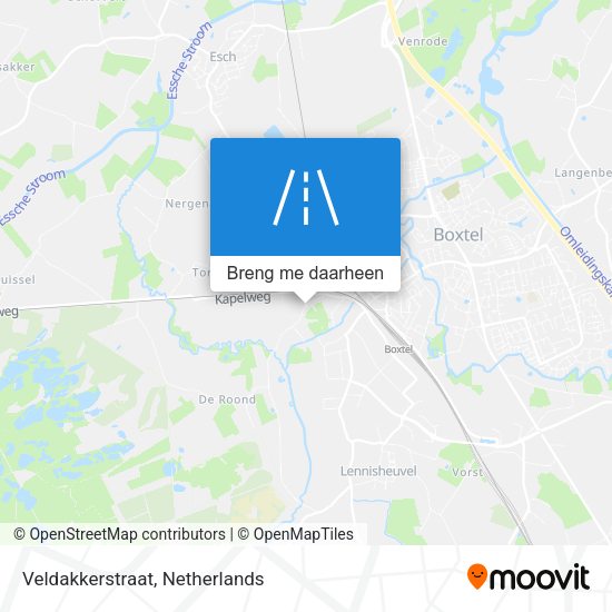 Veldakkerstraat kaart