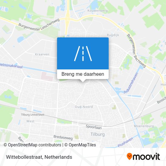 Wittebollestraat kaart