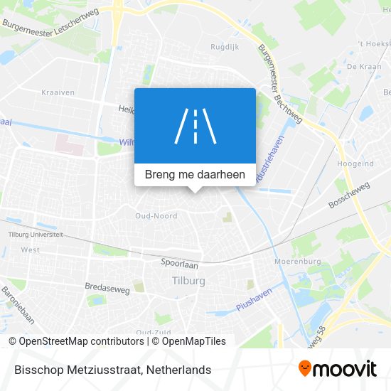 Bisschop Metziusstraat kaart