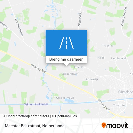 Meester Bakxstraat kaart