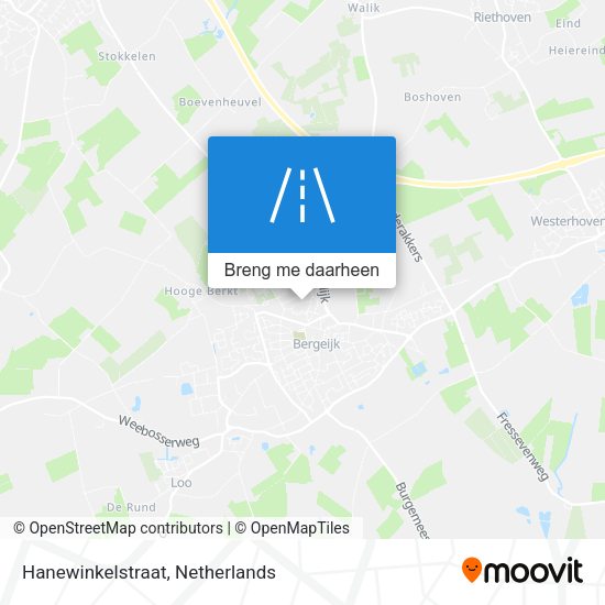 Hanewinkelstraat kaart