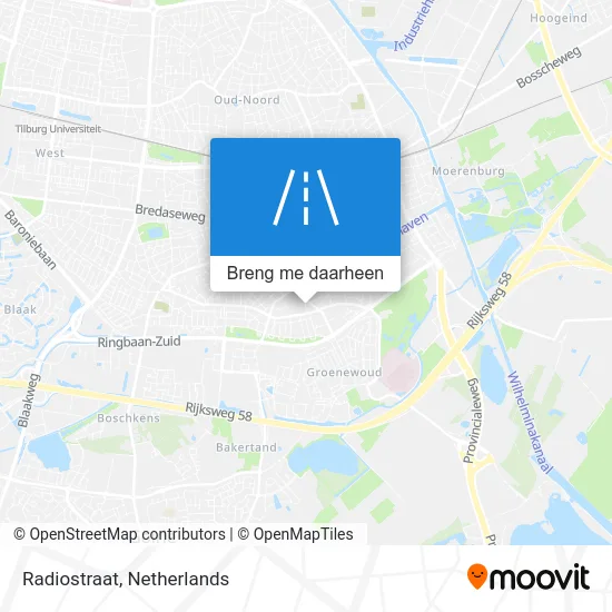 Radiostraat kaart