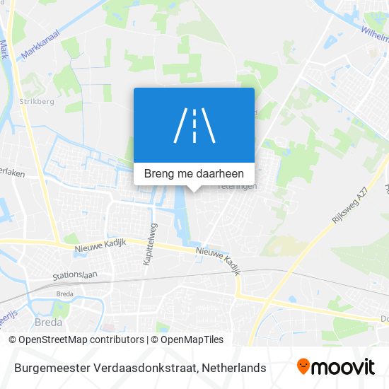 Burgemeester Verdaasdonkstraat kaart