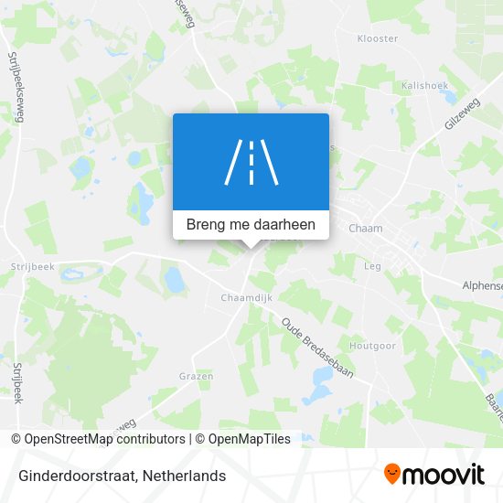 Ginderdoorstraat kaart