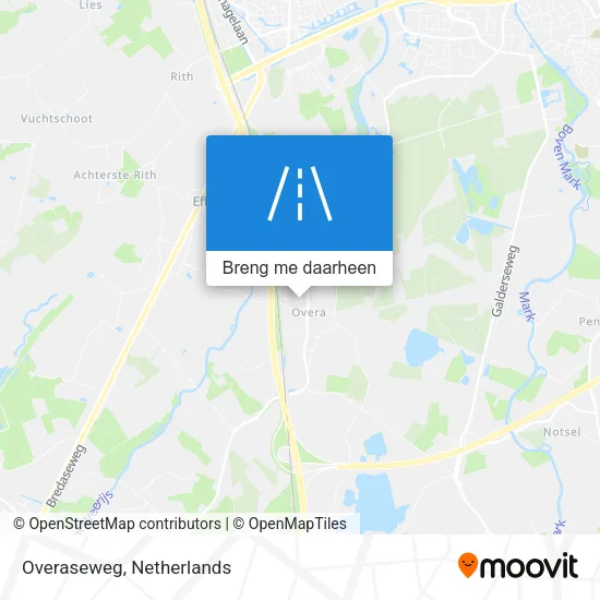 Overaseweg kaart