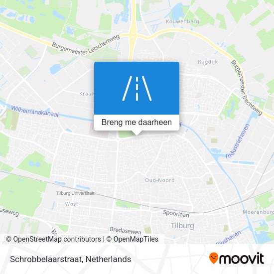 Schrobbelaarstraat kaart