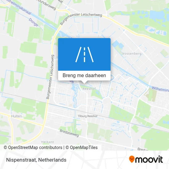Nispenstraat kaart