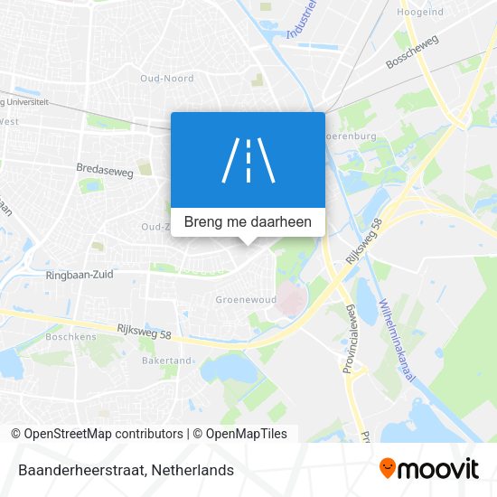 Baanderheerstraat kaart