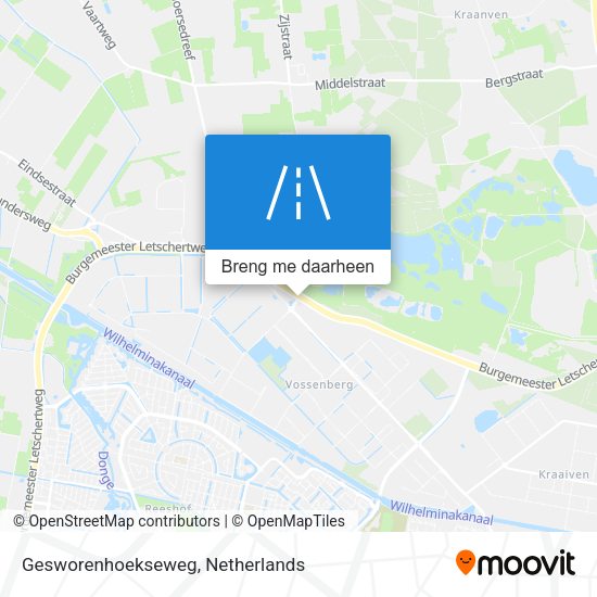 Gesworenhoekseweg kaart