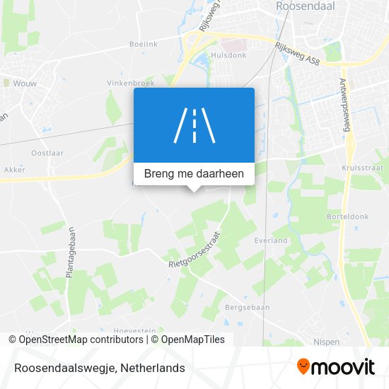 Roosendaalswegje kaart