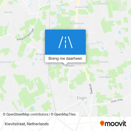 Kievitstraat kaart