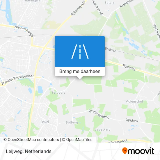 Leijweg kaart