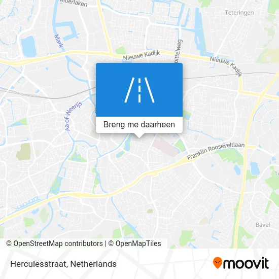 Herculesstraat kaart