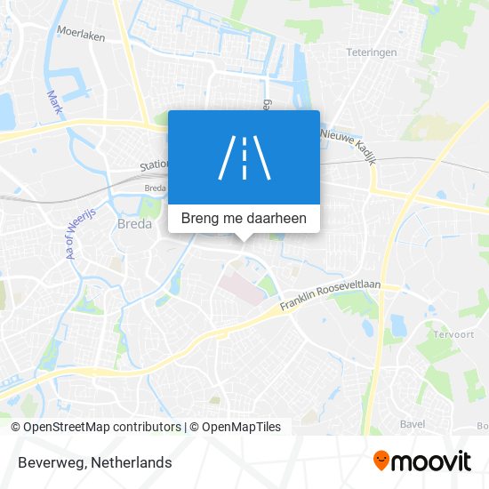 Beverweg kaart