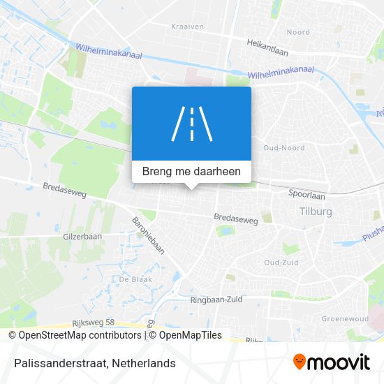 Palissanderstraat kaart