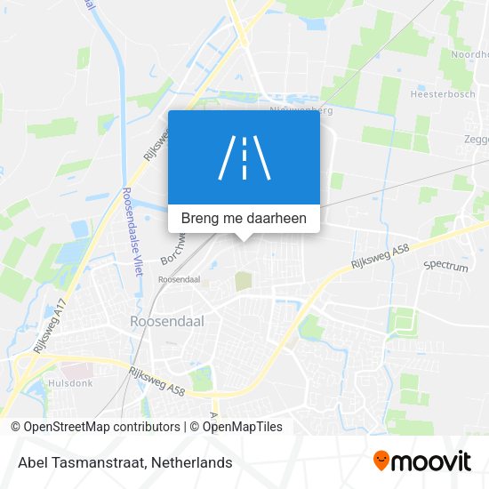 Abel Tasmanstraat kaart