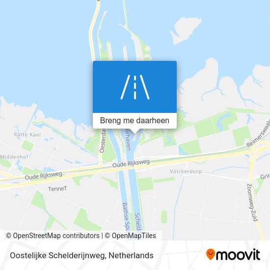 Oostelijke Schelderijnweg kaart