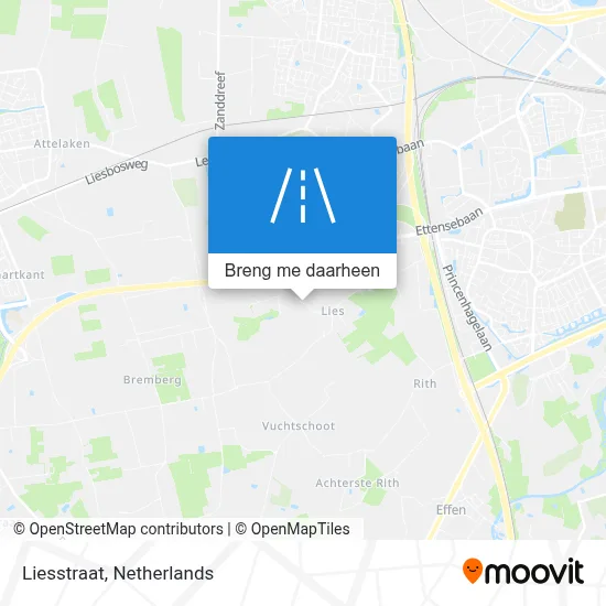 Liesstraat kaart