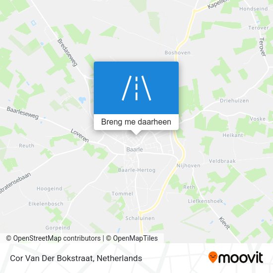 Cor Van Der Bokstraat kaart