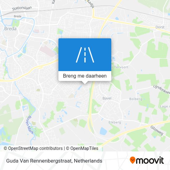 Guda Van Rennenbergstraat kaart